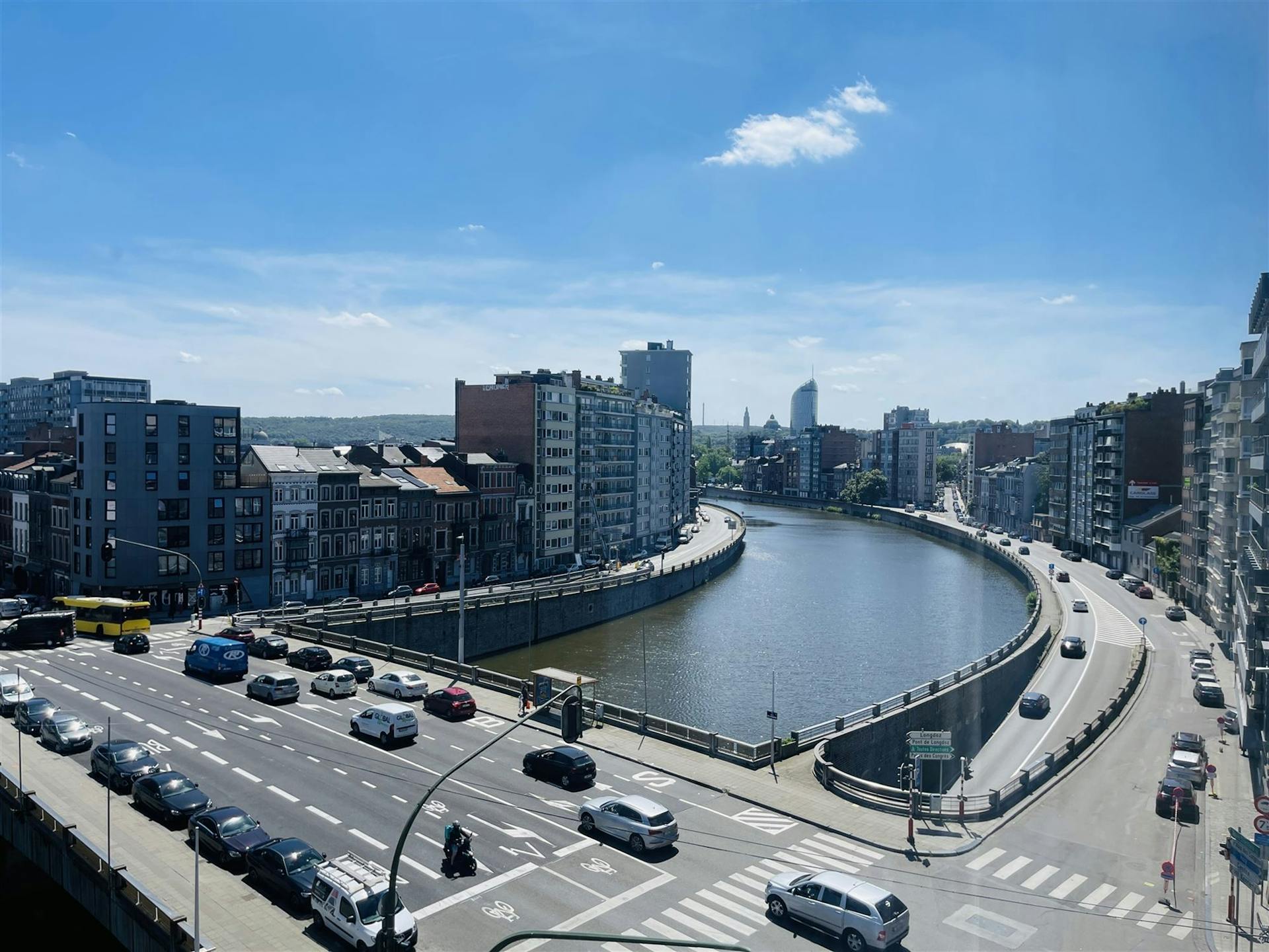 En Outremeuse, appartement 3 ch, belle vue dégagée, parking